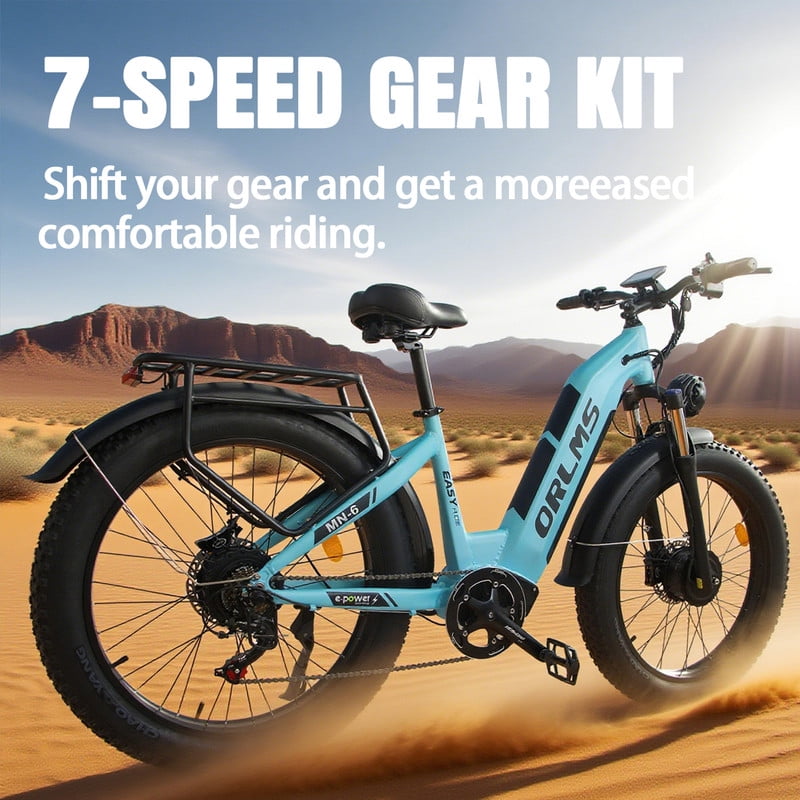 5000W (Peak) Dual Motor Ebike for Adults, 52V/23Ah Battery Electric Bicycle, 7 Speed Max 45MPH Mountain Ebike, 26*4.0 Fat Tire Ebike for All Terrain CE/UL/GCC