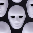 thumbnail image 2 of 8pcs Diy Pintura en blanco Máscara Pulp Mask Mask de graffiti para la máscara de fiesta de la mascarada de vestimenta de cosplay (cara masculina), 2 of 5