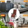 thumbnail image 5 of Eurhowing 19"×48"x3" Thick Rocking Chair Cushion, Double-Sided Recliner Chair Pad with Secure Ties, Foldable Lounge Chaise Cushion for Home, Coffee, 5 of 9