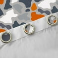 thumbnail image 4 of Castle Fairy Grey Orange Camo Blackout Curtains Set of 2 (52x84 Each) for Children Teens Adults,Vintage Camouflage Window Curtains,Abstract Geometric Curtains and Drapes,Super Cozy Room Decor, 4 of 6