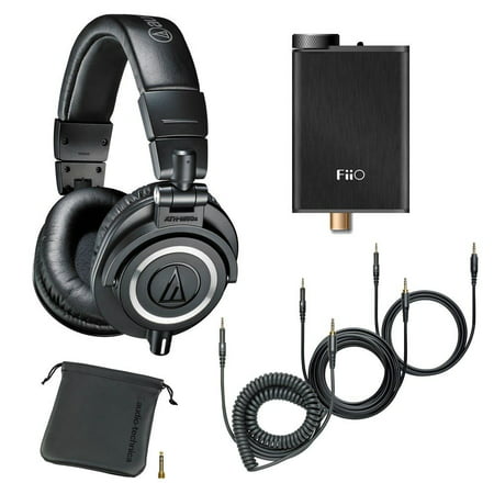Audio-Technica Monitor Headphones (Black)+ FiiO E10K USB DAC Headphone