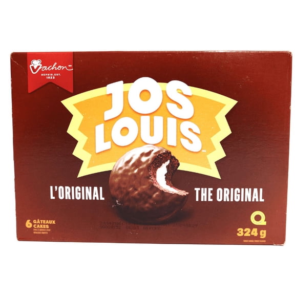 Vachon Jos Louis the Original, 6-delicious Sponge Cake with Vanilla-flavoured Creme Filling, 324g/11.4 Oz