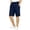 Dark Blue, variant on Boys' Solid Color School Uniform Shorts (Ages 3-16), Knee-Length / Five-Point Pants for Back to School, Students' Casual Full Elastic Waist School Trousers _Black_7-8 Years