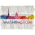 thumbnail image 2 of Washington DC Love Your City Watercolor Skyline Dictionary Art Print Printed On Authentic Vintage Dictionary Book Page, 2 of 3