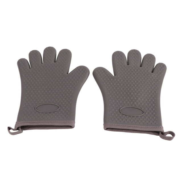Guantes resistentes al calor, guantes para asar, guantes de silicona antiescaldaduras para horno, para cocinar y hornear en la cocina.