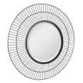 thumbnail image 4 of Stonebriar 24" Circular Metal Modern Hanging Wall Mirror, Black, 4 of 9