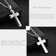 thumbnail image 5 of Colgante en forma de cruz OLEVS Steel Silver para hombre y mujer, 5 of 7