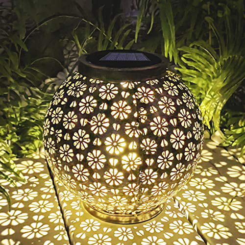 Waterproof Outdoor Solar Lantern Hanging Light LED Yard Patio Garden Lamp Decors 