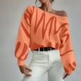 thumbnail image 2 of Oversized Sweaters for Women Cozy Fall Winter Crew Neck Lantern Long Sleeve Ladies Pullover Sweater Tops, 2 of 9