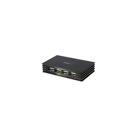 StarTech.com ST4202USB 4 Port Compact Black USB 2.0 Hub - 4-Port USB Hub - Portable USB 2.0 Hub - Includes Optional Power Adapter