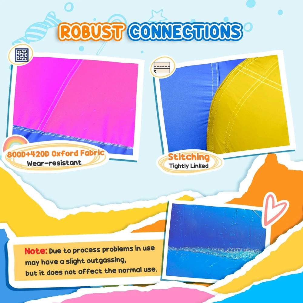 Topcobe 5-in-1 Inflatable Bounce House with Slide, Climbing Wall, Water Gun, and More, Inflatable Water Slide for Kids with 2 Min. Inflation, Kids Bounce House for Kids Backyard Activity