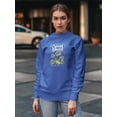 thumbnail image 2 of Good Mood Daisies W Froggie Sweatshirt Women -Image by Shutterstock, Female 3X-Large, 2 of 4