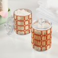 thumbnail image 2 of Yayeee 4 Pack Qtip Holder Bathroom Cotton Swab Canister with Lid Clear Dispenser Set, Beige Geometric, 2 of 6