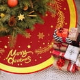 thumbnail image 4 of Taotanxi Christmas Tree Skirt 90Cm Soft Faux Fur Tree Skirt Plush Christmas Decoration Colorful Decoration Christmas Tree Skirt Christmas Decoration Indoor Holiday Party Decoration, 4 of 6