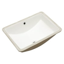 18.5"×13.5"×7.6" White Ceramic Rectangular Under-counter Bathroom Sink