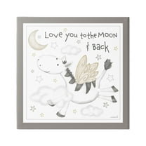 Stupell Industries Moon & Back Zebra Animals & Insects Painting Gallery Wrapped Canvas Print Wall Art, 36 x 36