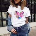 thumbnail image 1 of Pntutb mujeres bicicleta amor camiseta verano Casual tops coreano Harajuku estilo gráfico tops Pntutb Pntutb-2894, 1 of 9