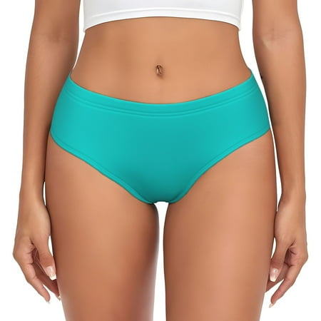 Womens Underwear - dark-aqua No Show Seamless Underwear for Women  Soft Stretch Womens Panties  Hipster Ladies Panties Bikini Underwear Briefs