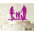thumbnail image 1 of Family Cake Topper Personalized Silhouette Cake Topper Color Option Available 6-8 Inches Wide, 1 of 1