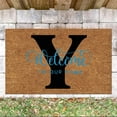thumbnail image 3 of Mats Comor Welcome Mat for Home Out Door Rugs for Porch Personalized Welcome Door Matt Outdoor Entrance Home Mat for Outside Entry Way, Non Slip Back Low Profile, 16x24 Inch Letter Y, 3 of 5