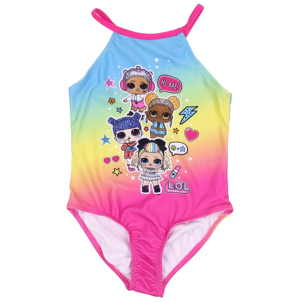 Characters Cartoons LOL Surprise Original Product with Official Licensed Bikini Swimsuit 2 Pieces Sea Swimming Pool Girls