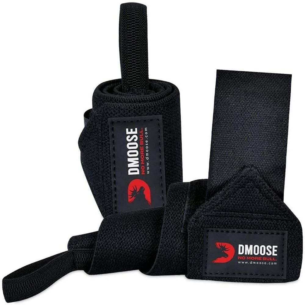 DMoose Fitness Wrist Wraps for Weightlifting, Thumb Loops with Wrist