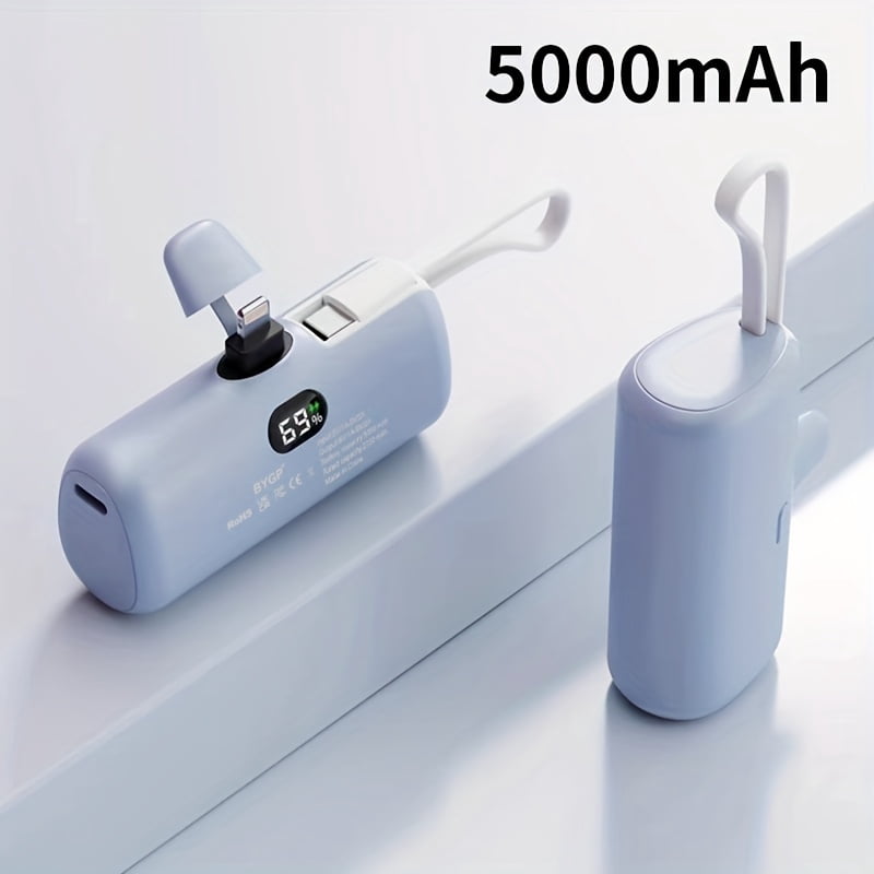 General 5000Mah Portable Charger, Ultra-Compact Battery Pack Travel Phone Charger, Compatible with Iphone 14/13/12/11/X/8/7 Pro Max/Ipad Pro Series, Emergency Power Pocket Power Bank