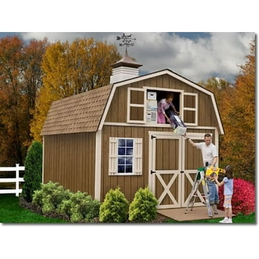 Best Barns Camp Reynolds 16x32 Wood Shed Kit - Walmart.com