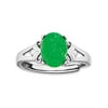 Oval Genuine Jade Ring-6