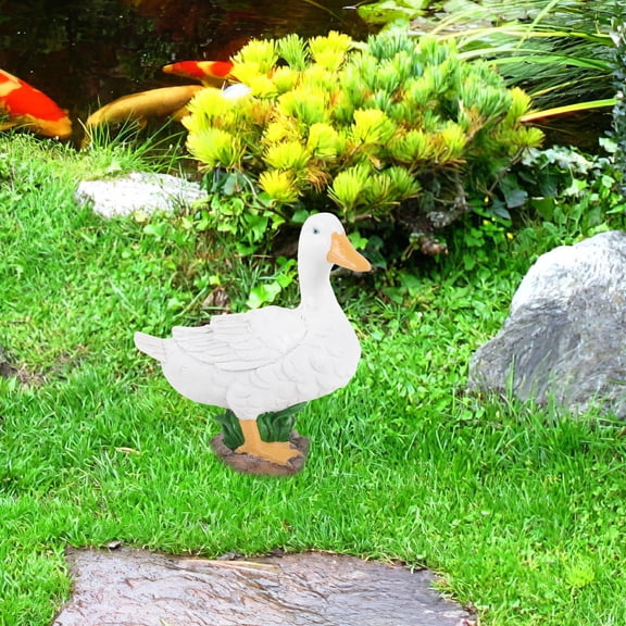 Masteelf Garden Decor Realistic Statue Garden Pond Sculpture Resin Statue Decoration