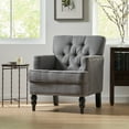 thumbnail image 2 of Noble House Liam Fabric Charcoal Gray Club Chair, 2 of 11