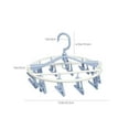 thumbnail image 3 of Summer Savings, Vsgery Portable Drying Rack, 20 Clip Hanger, Foldable, Multi-Use, Indoor Outdoor, Underwear Socks, Laundry Hanger|Plastic,Blue, 3 of 9