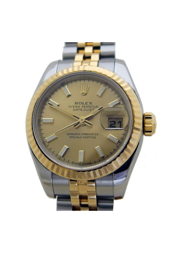 Pre-Owned Rolex Datejust 18K Yellow Gold and Stainless Steel Women's Watch 179173 (Good)