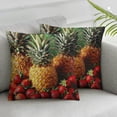 thumbnail image 3 of Throw Pillow Cover Cozy Soft Set of Four Seasons Banana Strawberry Pineapple Cushion Cover Modern Square" Decorative Pillowcase with Hidden Zippered for Living Room Bedroom Sofa, 3 of 7