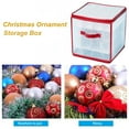 thumbnail image 5 of Christmas Ornament Storage Box with Adjustable Dividers,Store up to 64 3-inch or 36 4-inch Christmas Ornaments, Xmas Storage with Zippered Closure & Two Handles, 5 of 8
