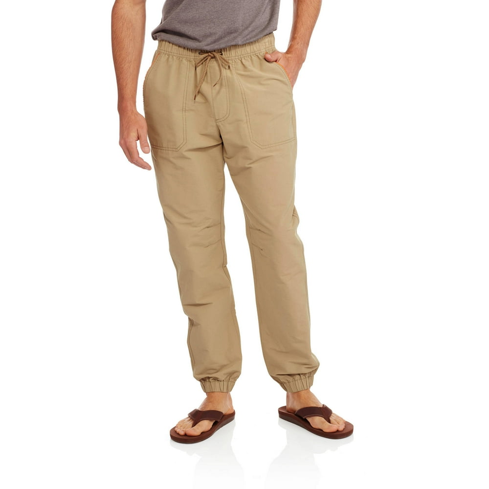 faded glory men's twill jogger pants