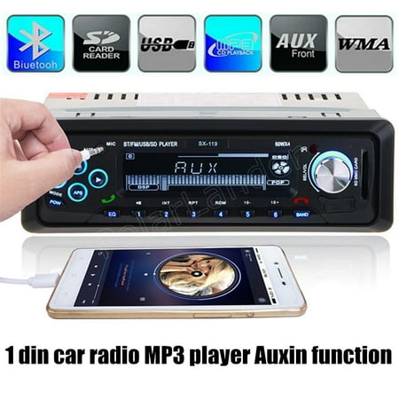 Universal 1 DIN 12V Bluetooth handfree Car Radio FM USB SD AUX IN Audio stereo MP3 Player remote control