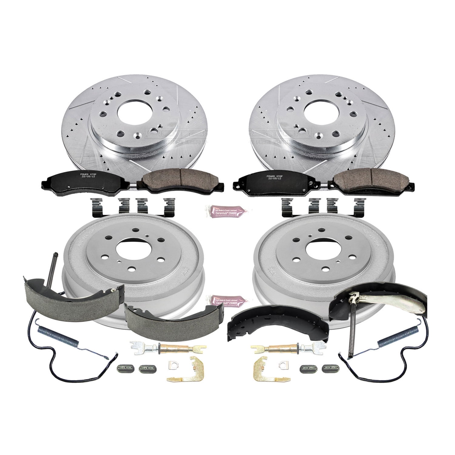 Power Stop Front and Rear Z23 Evolution Brake Drum Kit K15237DK