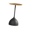 thumbnail image 2 of Mesa auxiliar pequeña, mesita de noche, bandeja de adorno artístico, mesa de café de hierro, mesa de té para espacios pequeños, decoración de interior Bandeja de oro Bane negro, 2 of 8