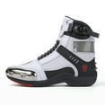 thumbnail image 1 of JG WOLVES- Smart LED Motorcycle Boots - Unisex Racing & Touring Riding Shoes - All-Season Motorbike Gear with Customizable Display,White ,43, 1 of 23