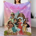thumbnail image 2 of Princess Blanket, Black Ariel, Tiana, Moana, Elena, Jasmine, Throw Blanket, Personalized, 2 of 8