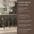 thumbnail image 6 of Maven Lane Vincent Wooden Rustic Aesthetic Kitchen Counter Stool, Set of 2, 6 of 6