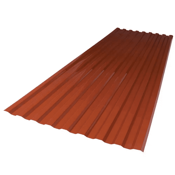 Red Brick Roof Panel Corrugated Polycarbonate 26in x 6ft Decks Patios Pergolas