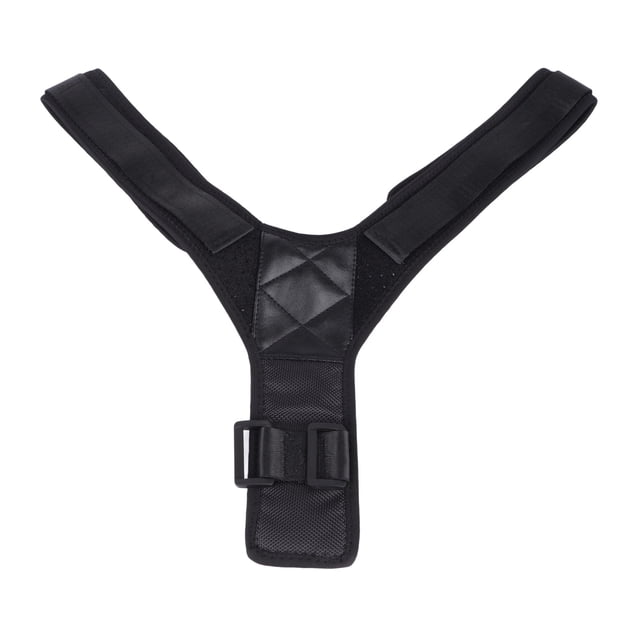 Corrector de postura para la espalda, tirantes ajustables y anchos para los hombros, enderezador de espalda superior transpirable para adultos y niños, color negro