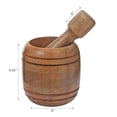 thumbnail image 2 of Mango Wood Mortar & Pestle 4", 2 of 4