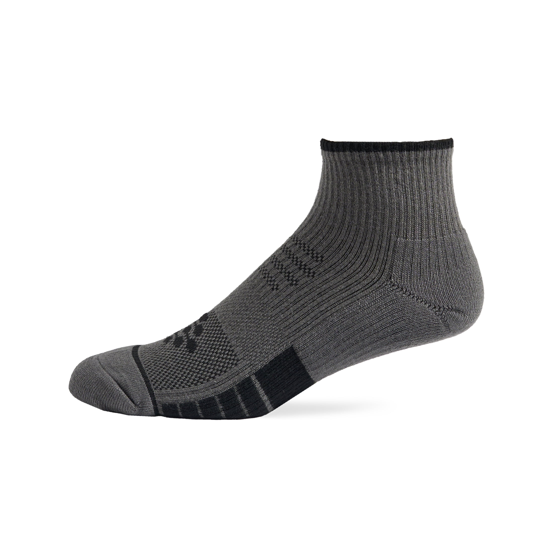 TRUEENERGY Flow High Impact Color Pop Quarter Cushion Sock, Men's Size 10-14.5, 3-pack