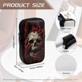 thumbnail image 6 of SEANATIVE Portable Sunglasses Case Neoprene Eyeglasses Pouch with Zipper, Dual Compartment Glasee Pouch Lightweight Protective Eyewear Case Multifunctional Glasses Bag, Red Skull Pattern, 6 of 7