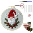 thumbnail image 2 of Christmas Embroidery Kit With Embroidery Hoop Easy Embroidery Kit For Beginners And Adults Full Embroidery Hoop Kit With Needles And Thread Included Diy Crafts for Girls Diy Crafts for Adults, 2 of 4