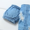 thumbnail image 7 of Sngxgn Baby Girl Outfit Long Sleeve Pullover Tops with Pants 2pcs Set Clothes(Blue,110), 7 of 7