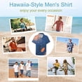 thumbnail image 6 of Color Wave Point Geometry Men's Shirt Short Sleeves Printed Button Down Summer Shirts, 6 of 6